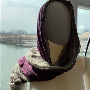 Scarf grey snd purple. SS-4